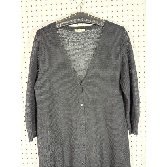 Eileen Fisher linen cardigan duster size L - Picture 3 of 4